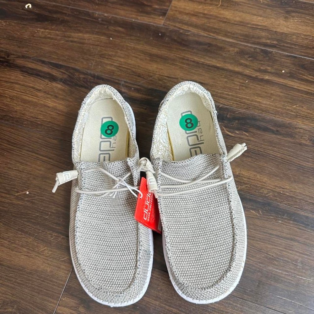 Hey Due Wendy Sox Shoes in Sand Beige Size 8